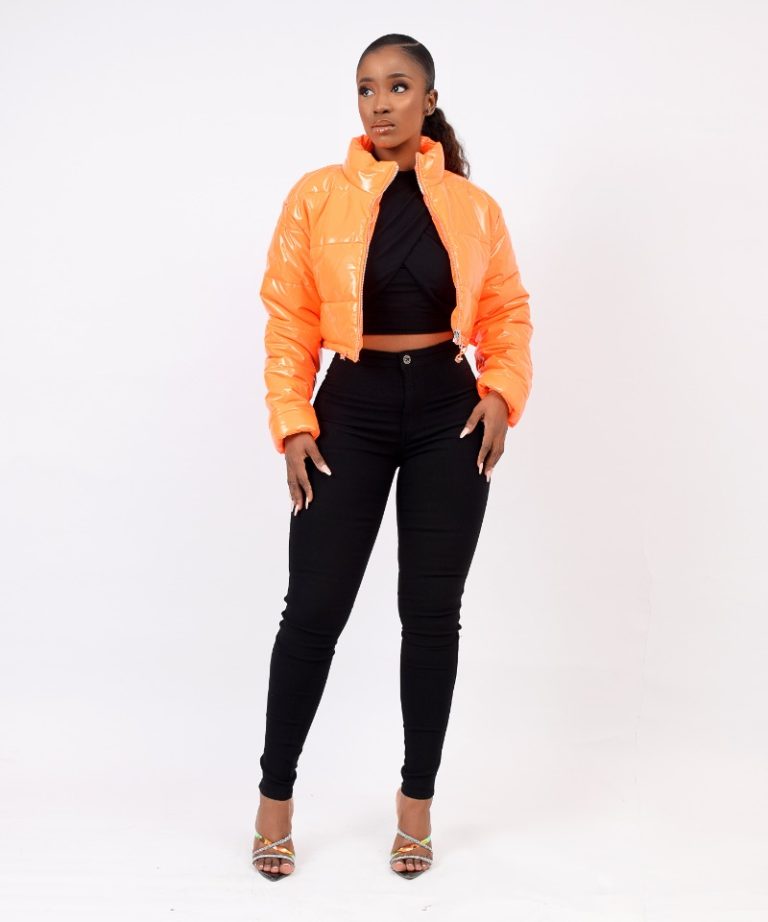 Saida Leather Jacket (Orange)